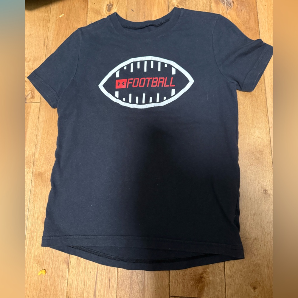 Under Armour Black and Red Football Tee